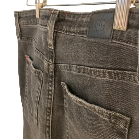 BDG Kick Flare High-Rise Cropped Faded Black Jeans - Picture 6 of 8